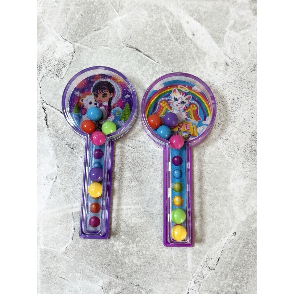 Lisa Frank Stacking Ball Puzzles Party Favors Vintage Y2K Rainbow Purple